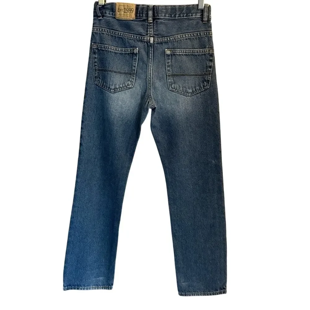 The Children’s Place Straight Blue Denim Jeans Boys 12 Adjustable Waist Blue
